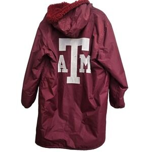 TEXAS A&M Tru West Unisex Medium Fleece Lined Trench Coat Outdoors College VTG